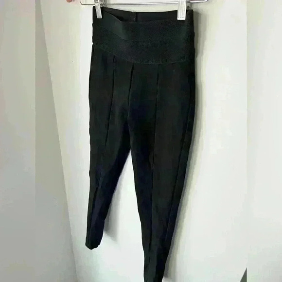 Zara Womens Black High-Waisted Stretchy Office Work  Casual Leggings 26 - Picture 3 of 8